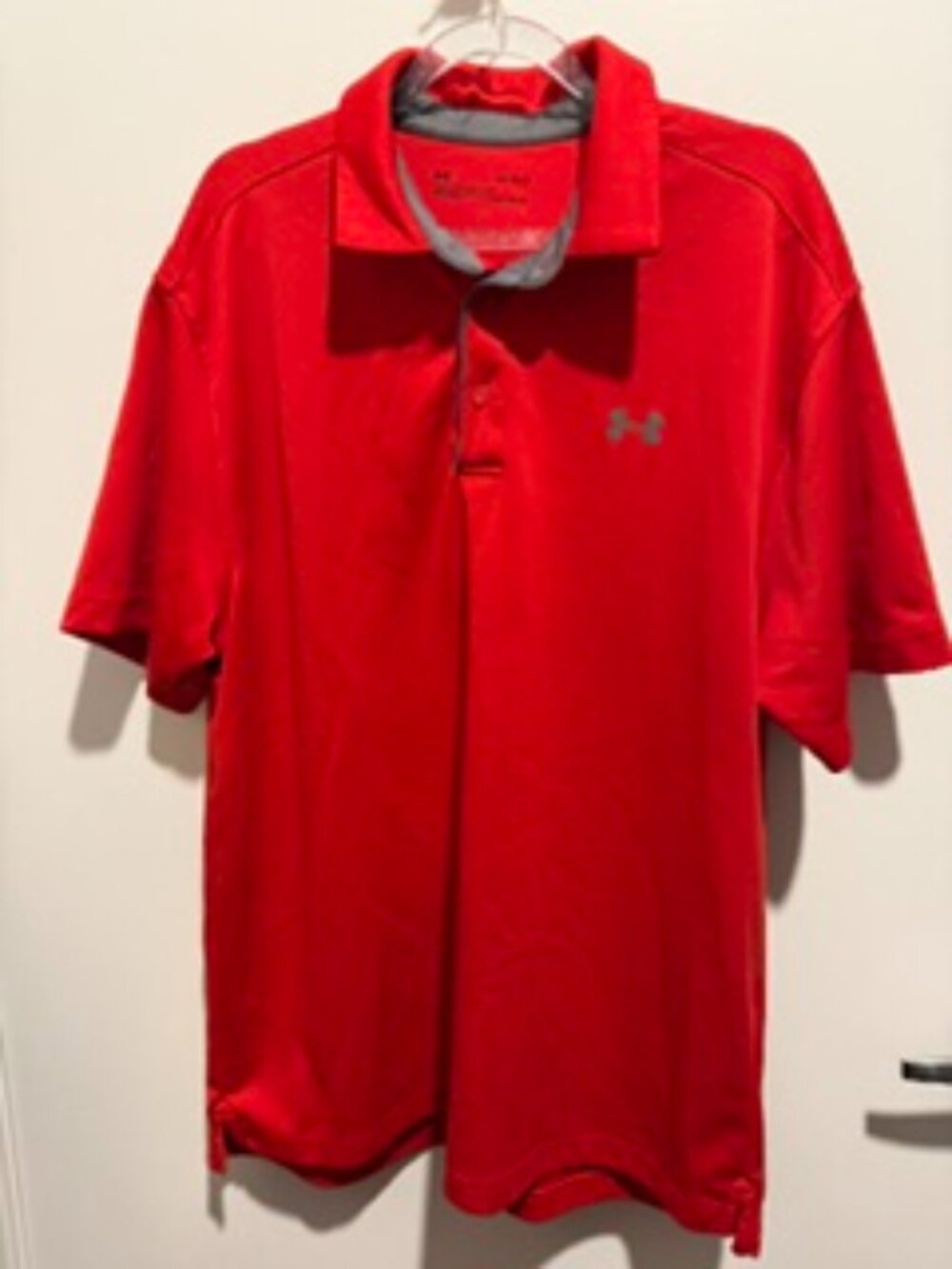 Under Armour Red Polo Shirt • Men’s Large